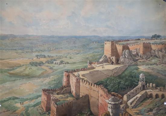 General Sir John Miller Adye (1819-1900), watercolour, Fort Gwalior (circa 1857-1866)